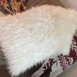 White Faux Fur Pillows